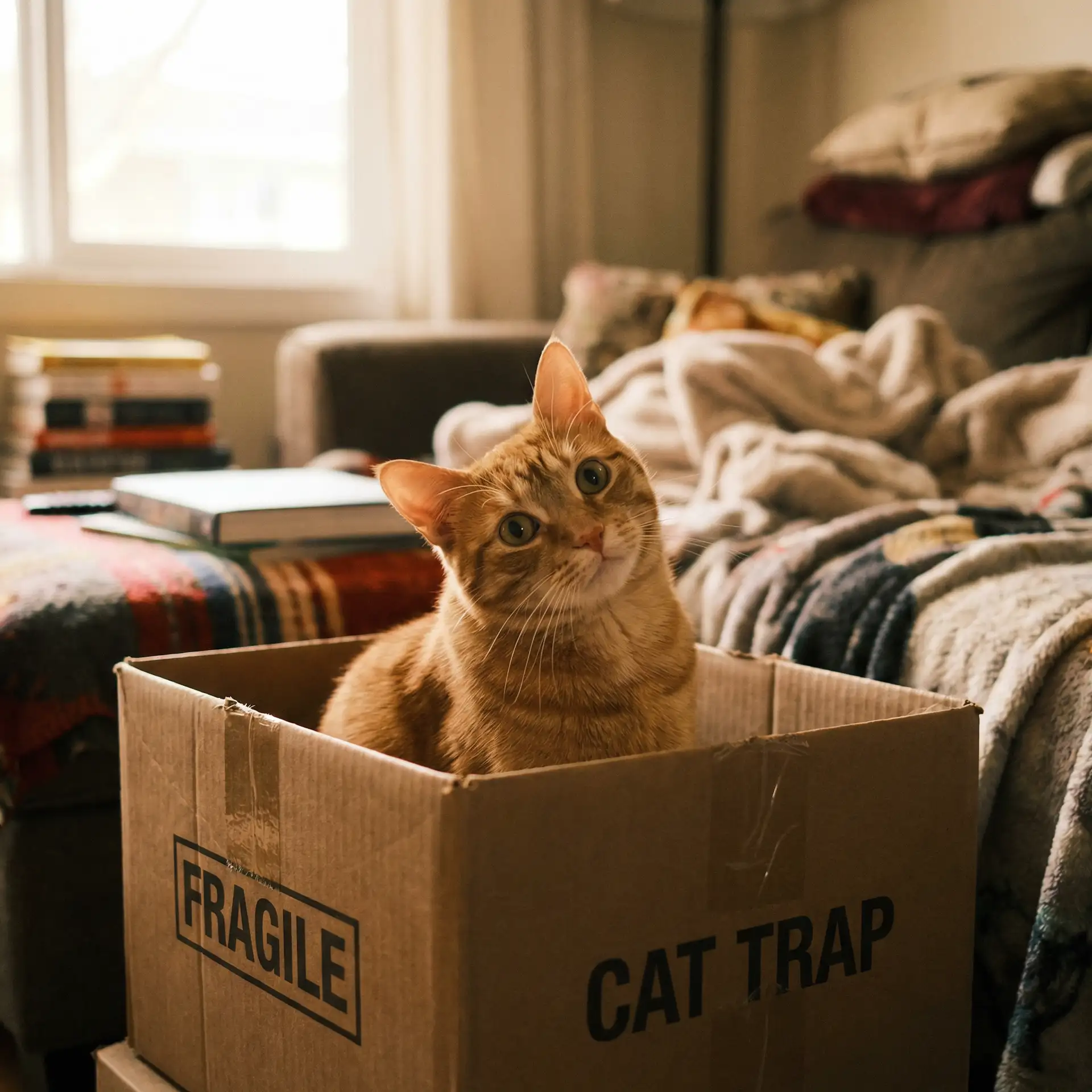 橘猫躲在纸箱里 - 24小时更新在线观看